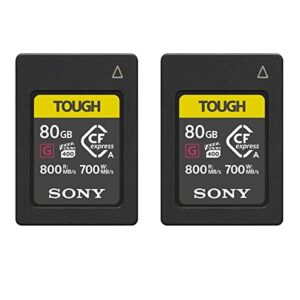 sony cfexpress type a 80gb memory card (2-pack) bundle (2 items)
