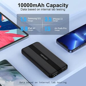 HenHot Portable Charger, Power Bank 10000mAh 20W USB Type C PD 3.0 18W USB A QC3.0 3A Fast Charging External Battery Compatible with iPhone 14/13/12/11 Pro/Pro Max, Galaxy S20 Ipad Tablet etc