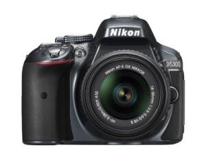 nikon d5300 24.2 mp cmos digital slr camera with 18-55mm f/3.5-5.6g ed vr ii af-s dx nikkor zoom lens (grey)