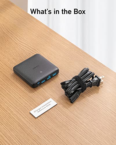 Anker 65W 4 Port PIQ 3.0 & GaN Fast Charger Adapter, PowerPort Atom III Slim Wall Charger with a 45W USB C Port, for MacBook, USB C Laptops, iPad Pro, iPhone, Galaxy, Pixel and More