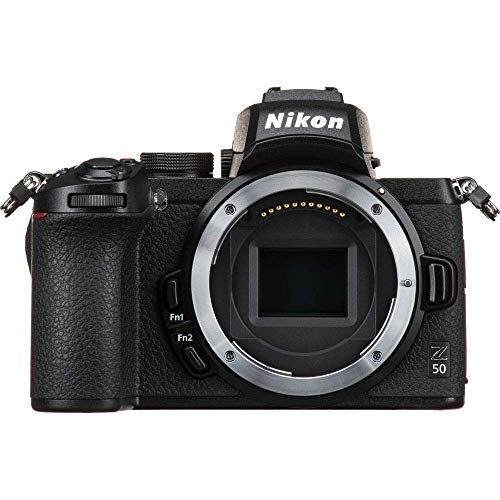 Nikon Z 50 Mirrorless Digital Camera (Body Only) (1634) + FTZ Mount Adapter + 2 x EN-EL25 Battery + 64GB Card + Case + Corel Software + LED Light + HDMI Cable + More (International Model) (Renewed)