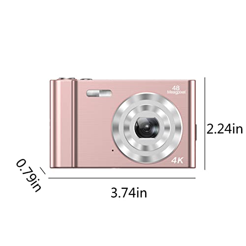 Digital Camera for Photography, 4K Compact Point and Shoot Camera for Kids Portable Video Camera with 32Gb Sd Card 16X Digital Zoom for Teens Students Boys Girls Gifts