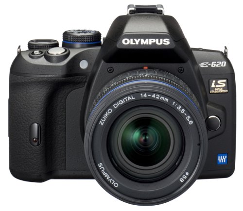 Olympus Evolt E620 12.3MP DSLR with IS, 2.7-inch Swivel LCD with 14-42mm f/3.5-5.6 Zuiko Lens