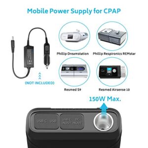 Renogy 72000mAh 266Wh 12v Power Bank with 60W PD, CPAP Battery for Camping, High Capacity Large Camping Power Bank with USB-C DC Wireless Charging & Flashlight, CPAP Battery Backup Power Supply