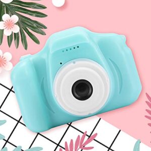 mini camera portable toy for children, digital camera with tft color screen, fixed lens digital video camera, cute cartoon camera multi cartoon photo frames(green)