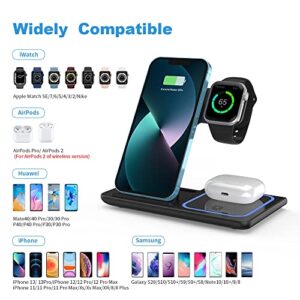 Wireless Charger,ANYLINCON 3 in 1 Wireless Charger Station for Apple iPhone/iWatch/Airpods,iPhone 14,13,12,11 (Pro, Pro Max)/XS/XR/XS/X/8(Plus),iWatch 7/6/SE/5/4/3/2,AirPods 3/2/pro