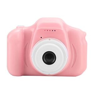 mini camera portable toy for children, digital camera with tft color screen, fixed lens digital video camera, cute cartoon camera multi cartoon photo frames(pink)