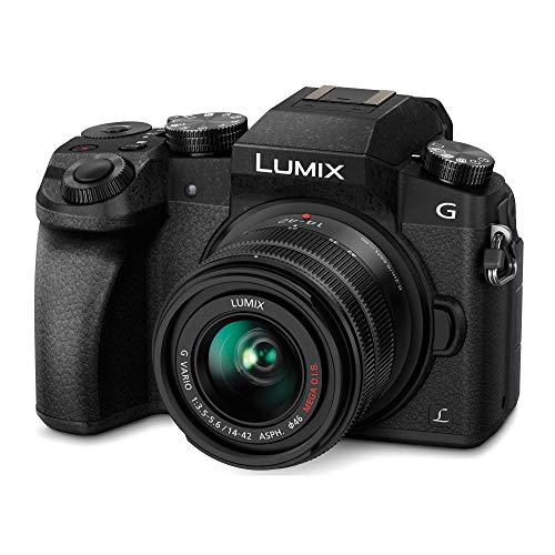 Panasonic LUMIX G7 Mirrorless Digital Camera with 14-42mm Lens and 32GB Compact Microphone Bundle