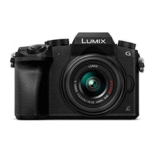 Panasonic LUMIX G7 Mirrorless Digital Camera with 14-42mm Lens and 32GB Compact Microphone Bundle