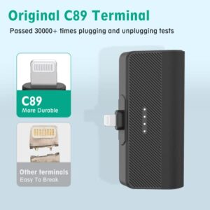 KKD Portable Charger for iPhone MFi Certified 5000Mah Fast Charging Small Power Bank Mini Portable Battery Pack Compact Phone Charger for iPhone