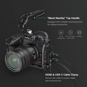 SmallRig GH6 Cage Kit for Panasonic LUMIX GH6 with an HDMI & USB-C Cable Clamp and a Top Handle - 3441