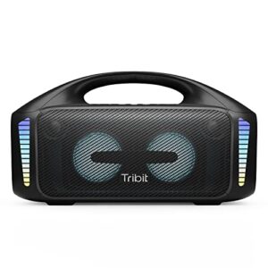 tribit stormbox blast portable speaker: 90w loud stereo sound with xbass, ipx7 waterproof bluetooth speaker with led light, powerbank, bluetooth 5.3&tws, custom eq, 30h playtime, outdoor/camping/party