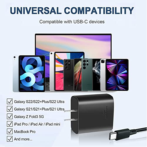 45W USB C Charger Samsung Super Fast Charger Type C Wall Charger for Samsung Galaxy S23 Ultra/S23/S23+/S22/S22 Ultra/S22+, Note 10/Note 10+/Note 20/S20/S21/S10/S9/S8, 2Pack