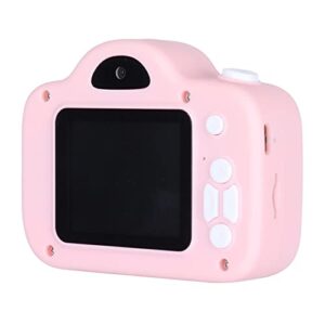 entatial child camera, child camera with front and rear dual cameras 2.0‑inch full‑color ips screen for home for outdoor for travel(pink)
