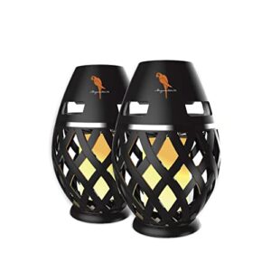 margaritaville tiki torch – waterproof bluetooth speaker, portable party speaker with flickering led lights, perfect for travel, parties, yards, and pools (2 pack)