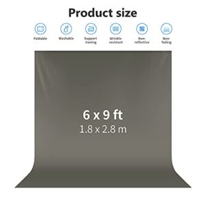 NEEWER 6x9 feet/1.8x2.8m Photo Studio 100% Pure Polyester Collapsible Backdrop Background for Photography, Video and Television (Backdrop ONLY) - Grey