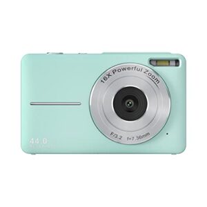 digital camera, kids camera fhd 1080p 4400 megapixels vlogging camera with 16x digital zoom, lcd screen, compact portable mini cameras, anti-shake proof home camerafor kids, teens, students (green)