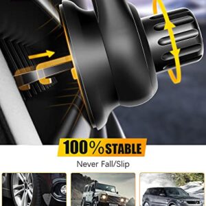 AiHiwvol Phone Holder for Car [Longer Steel Hook] Air Vent Car Phone Mount Universal Extension Arm Cell Phone Holder Car Vent Hands Free Clamp [Thick Case Friendly] Compatible with All Smartphones