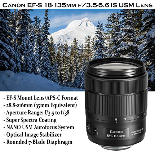 Canon EOS 90D Digital SLR Camera & 18-135mm USM Lens Bundle with Battery Grip & Professional Accessory Bundle (16 Items)