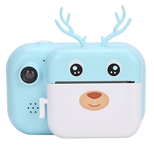 2.4 Inch Kids Digital Camera 1920 x 1080 IPS Eye Protection Screen, Thermal Print Camera, Selfie Camera Toys with 3 Rolls of Printing Papers, Birthday Chistmas Gift