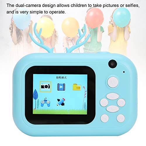 2.4 Inch Kids Digital Camera 1920 x 1080 IPS Eye Protection Screen, Thermal Print Camera, Selfie Camera Toys with 3 Rolls of Printing Papers, Birthday Chistmas Gift