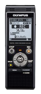 olympus ws-853 black voice recorder with true stereo mic, 8gb, 110 hours battery life, voice balance, direct usb connection, with mp3 file format.
