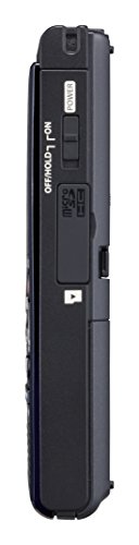 Olympus WS-853 black voice recorder with true stereo mic, 8GB, 110 hours battery life, voice balance, direct USB connection, with MP3 file format.