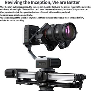 Zeapon PONS PT+ Battery + Charger Motorized Pan Head 2-Axis Gimbal Stabilizer for Cameras Slider 360 Degree Panoramic Shooting 50 kg Horizontal Load with Hidden 1/4 & 3/8 Screw Cap