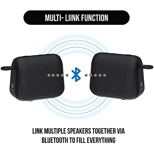 Raycon Everyday Speaker with Microphone IP67 Dustproof and Waterproof TWS Multilink Bluetooth 5.0 Portable Outdoor Wireless Speaker for Home, Outdoors, Travel (Carbon Black)