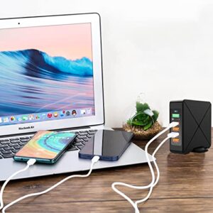 Wyssay 60W 5-Port USB Power Charger, USB Charging Station - Multi Charger,USB Fast Charger Compatible with iPhone 13/12 Mini/11/Xs/XR/X/8 Plus/7/6s/5/iPad