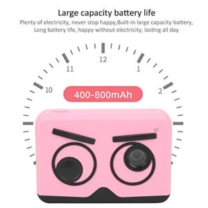 Aoutecen Anti‑Drop Children Camera, Cute Look 2.0in 20MP HD Anti‑Drop IPS Screen Children Camera with Large Capacity Battery for Gift(Pink)