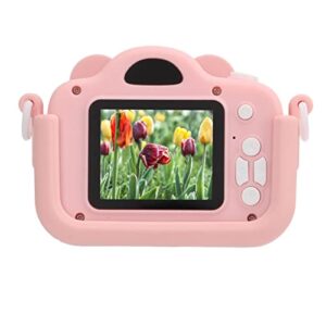 kids photo video camera, 2mp kids digital camera high definition 2 inch screen for kids for gifts(pink)
