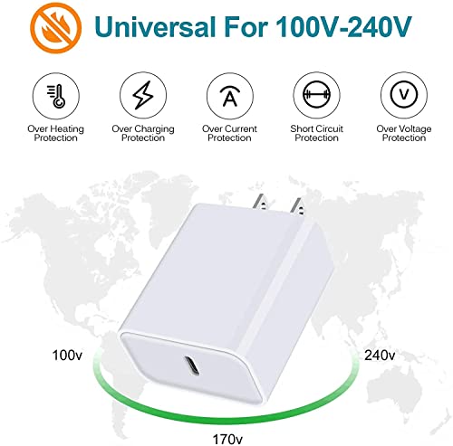 Fast iPhone Charger【Apple MFi Certified】，10Feet Extra Long iPhone Charging Cord Cable，20W Wall Charger Block Apple Fast Charger，Compatible iPhone 14/Pro/Pro Max/Plus/13/12/11/X/SE/8/7/6/iPad/AirPods.