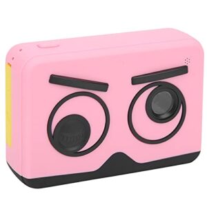 aoutecen anti‑drop children camera, 20mp hd children camera ips screen anti‑drop for gift(pink)