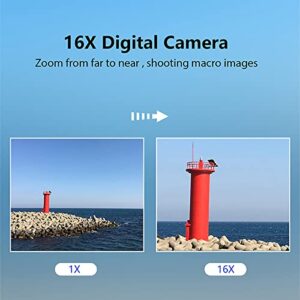 TOUMENY 1080P Hd Digital Camera, 44 Million Photos 16 Times Digital Zoom Camera Anti-Shake Home Video Camera