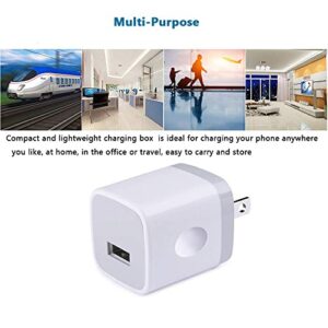 Charging Cube for iPhone, Charger Block, Power Bricks, NonoUV 4Pack Single Port USB Plug in Wall Charger Adapter Charger Box for iPhone 14 13 12 11 Pro Max 10 SE XR XS X 8 7 6,Samsung,Android,Kindle