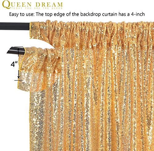 7ft x 7ft Gold Sequin Backdrop Curtain Glitter Photo Booth Backdrop for Wedding Birthday Baby Shower Event Decor