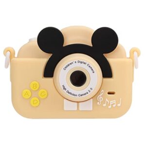 kids photo video camera, 2mp kids digital camera high definition 2 inch screen for kids for gifts(beige)