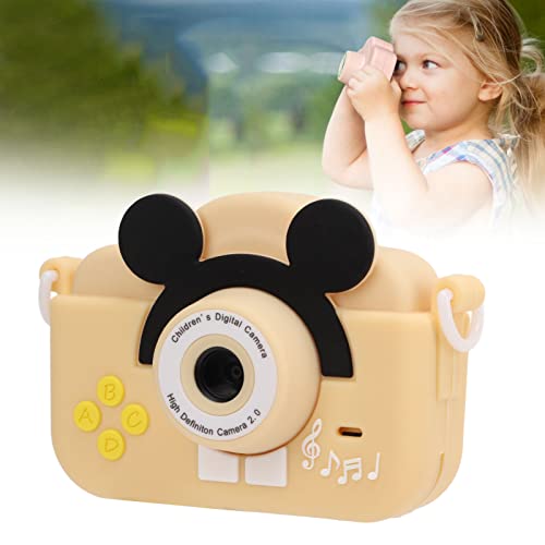 Kids Photo Video Camera, 2MP Kids Digital Camera High Definition 2 Inch Screen for Kids for Gifts(Beige)