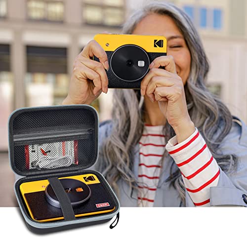 Print Camera Case for Kodak Mini Shot 3 Retro 4PASS Wireless Instant Camera & Photo Printer, Picture Printer Carrying Storage Bag Holder Fits for Kodak Mini 3 Retro (Box Only)