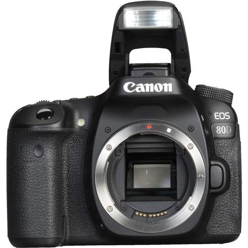 Canon EOS 80D DSLR Camera (1263C004) W/Bag, Extra Battery, LED Light, Mic, Filters and More - Advanced Bundle (Renewed)