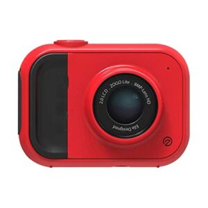 lkyboa hd digital camera -children digital cameras for boy front rear dual-lens soft silicone shell 8 pixel 2.0 inch hd screen, flash light (color : red)