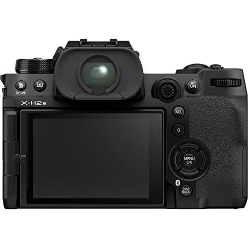 Fujifilm X-H2S Mirrorless Digital Camera Body Bundle, Includes: SanDisk 64GB Extreme PRO SDXC Memory Card, Spare Battery, AC/DC Travel Charger and More (6 Items)