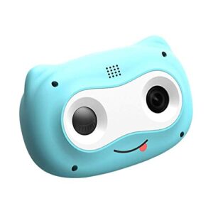 lkyboa children camera digital – kids mini camera toy birthday gift portable（blue,pink） (color : blue)