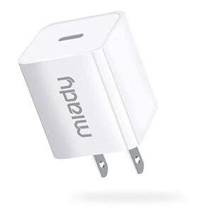 usb c wall charger, miady 2.4a/5v wall charger adapter compatible for iphone 14/14 pro max/13/13pro/12/12 pro, ipad airpods pro and more (cable not included)
