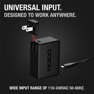 NOCO U65 65W USB-C Charger, Power Delivery (PD) Fast Charger, Portable Micro Wall Charger and International Travel Charger with Interchangeable Plugs for Apple, Google, Samsung, Microsoft and More