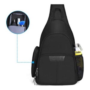 MOSISO Camera Bag Sling Backpack, Full Open Camera Case with Tripod Holder&Rain Cover&Modular Insert for DSLR/SLR/Mirrorless Camera Compatible with Canon/Nikon/Sony/Fuji, Black