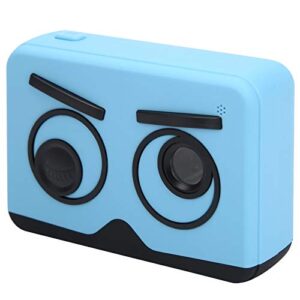 kids camera, electronic gift ips screen mini video camera dual lens 20mp for recording videos(blue, pisa leaning tower type)