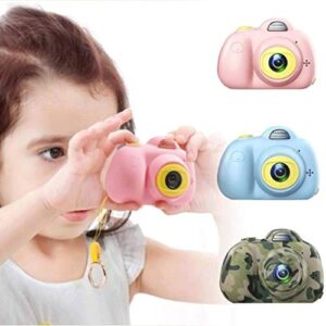 LKYBOA Kids Camera Digital Toys Gift for Years Old Girls LCD Screen Shockproof Silicone Cover Outdoor Play (Color : A)