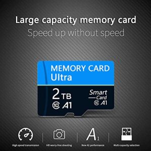 2TB Micro SD Card Memory Card 2 TB TF Card with Adapter High Speed Class 10 Memory Card for Android Phones/PC/Computer/Camera
